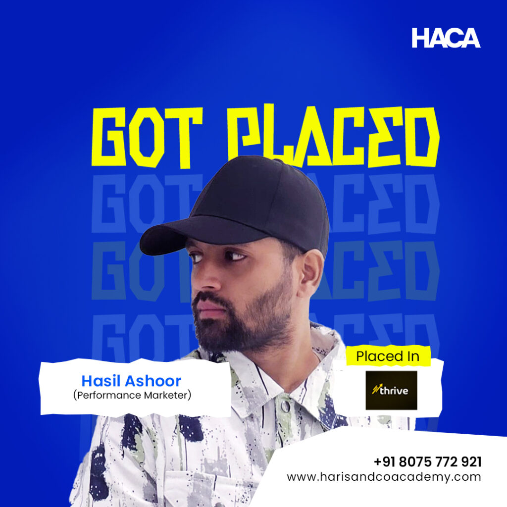 Digital Marketing Student placed | Hasil Ashoor